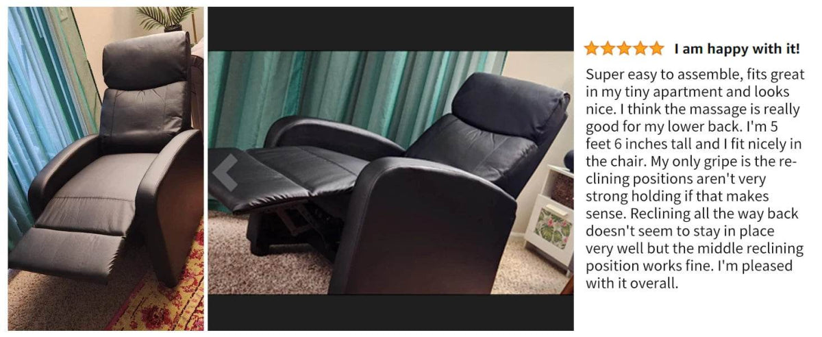 Fabric Upholstered Adjustable Massage Recliner Chair - Omega Lifestyles