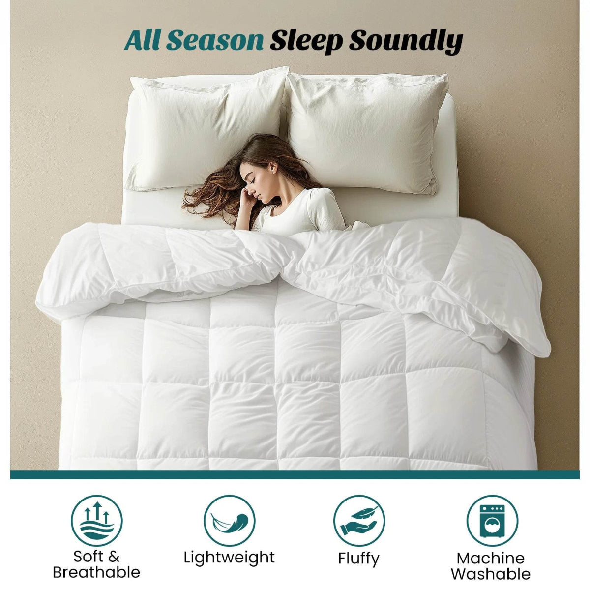 Soft All Season King Size Polyester Comforter Blanket - Sleep Galleria