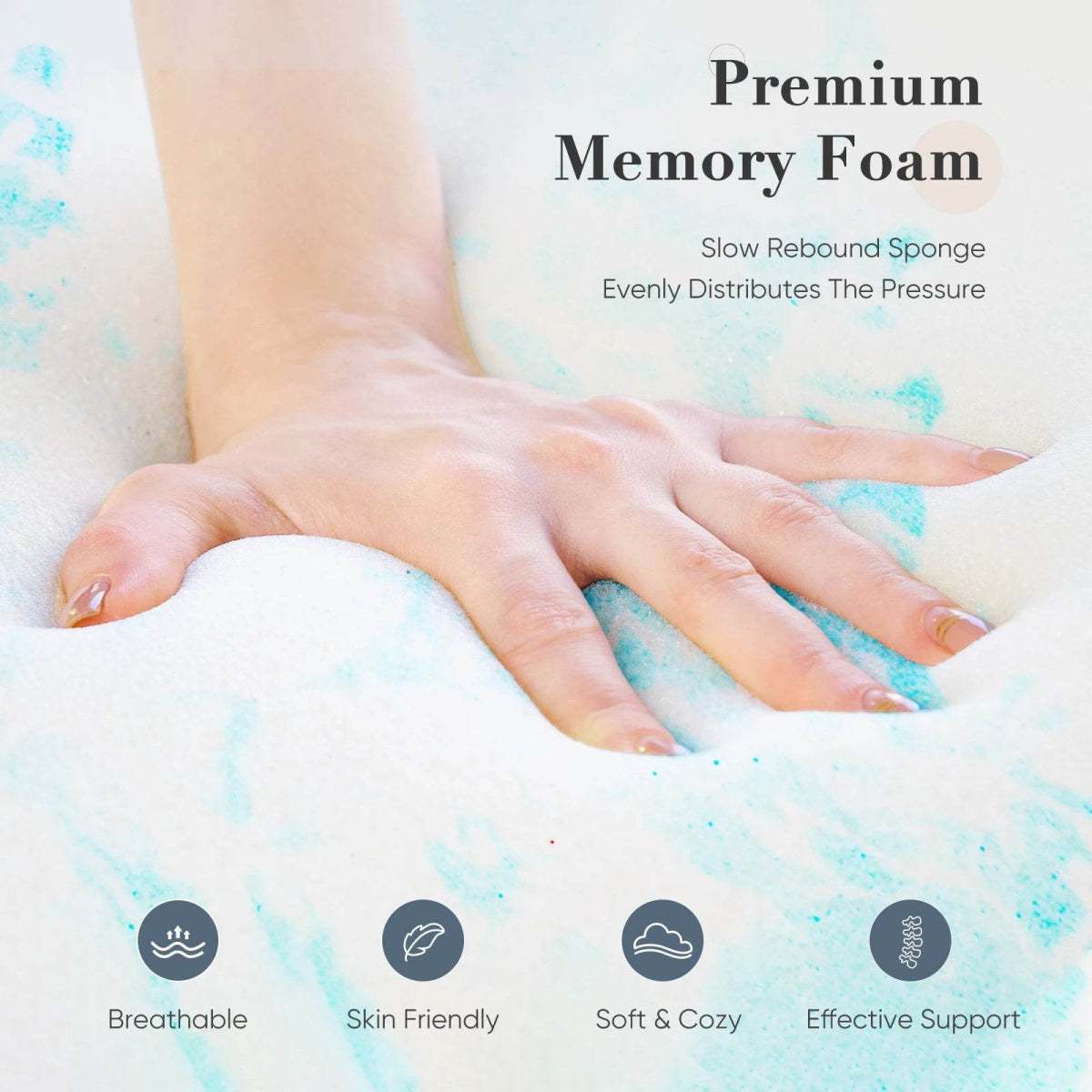 Soft Cooling Gel-Infused Memory Foam Mattress Topper - Sleep Galleria