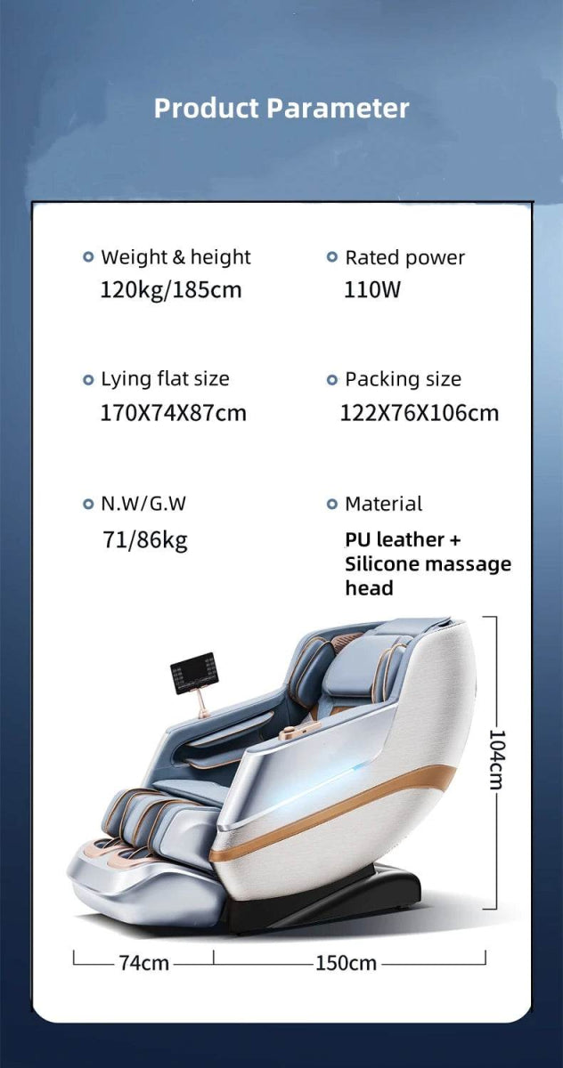 4D Zero Gravity Dual SL Track Full Body Massage Chair - Omega Lifestyles