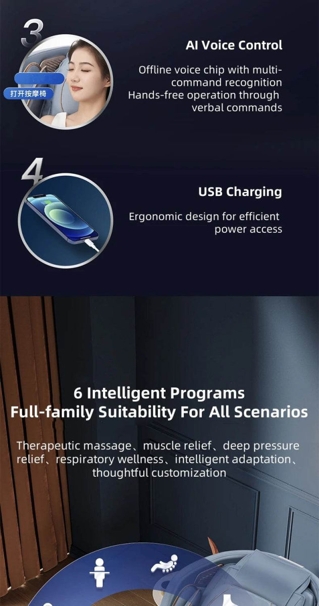 4D Zero Gravity Dual SL Track Full Body Massage Chair - Omega Lifestyles