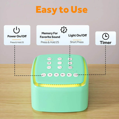 White Noise Machine with 30 Soothing Sounds and Warm Light - Sleep Galleria