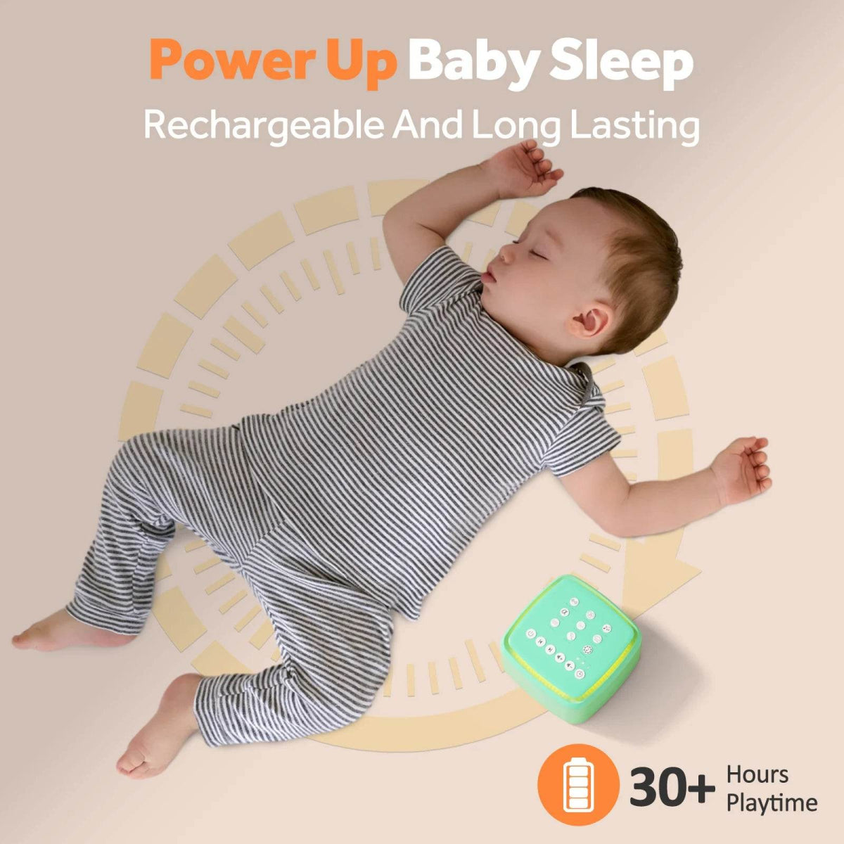 White Noise Machine with 30 Soothing Sounds and Warm Light - Sleep Galleria