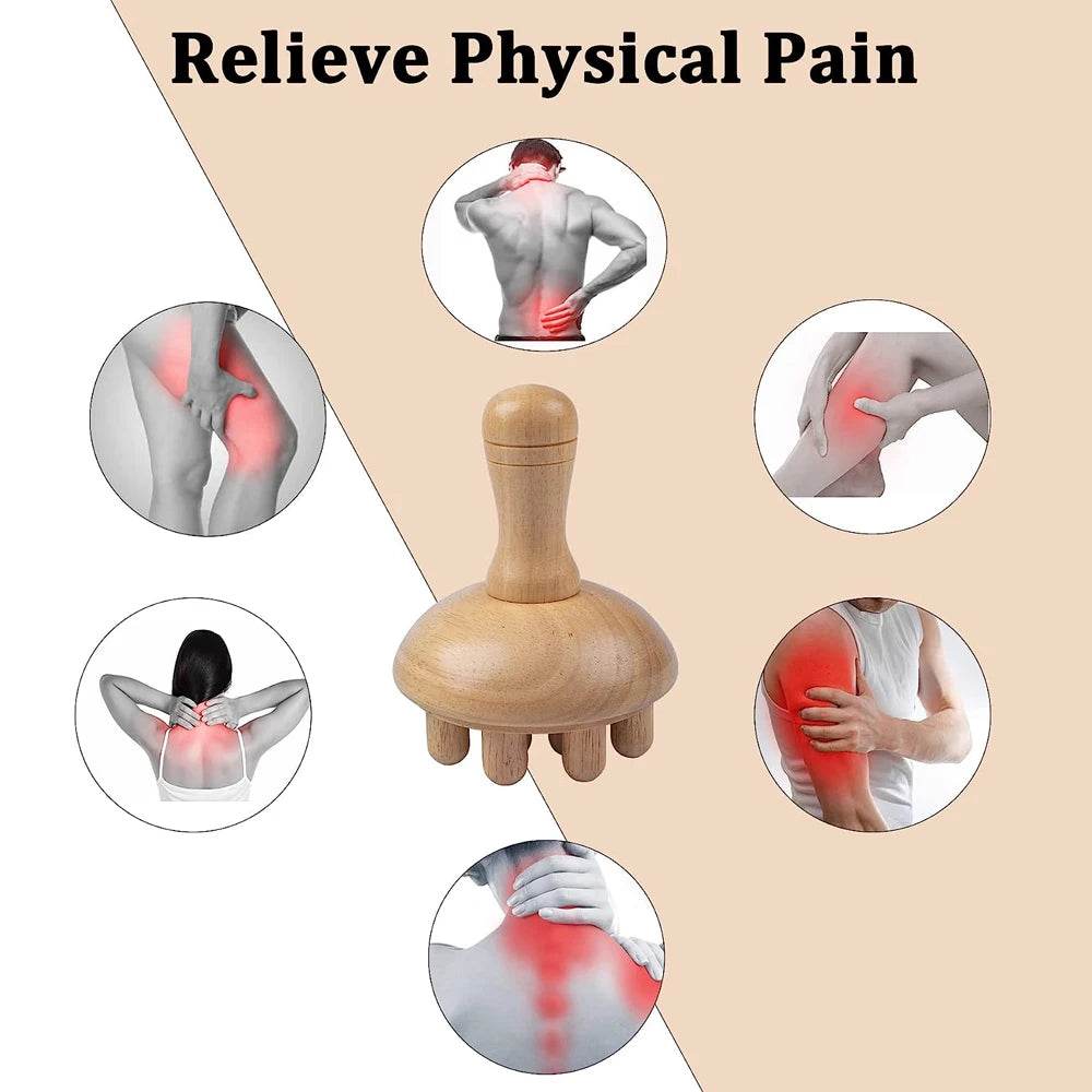 Wooden Mushroom Shape Wood Therapy Massage Tool - Sleep Galleria