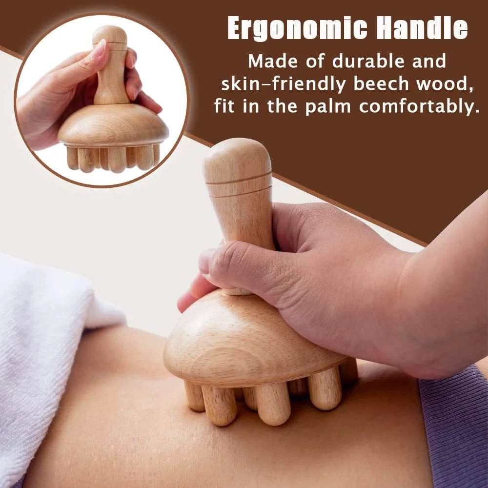 Wooden Mushroom Shape Wood Therapy Massage Tool - Sleep Galleria