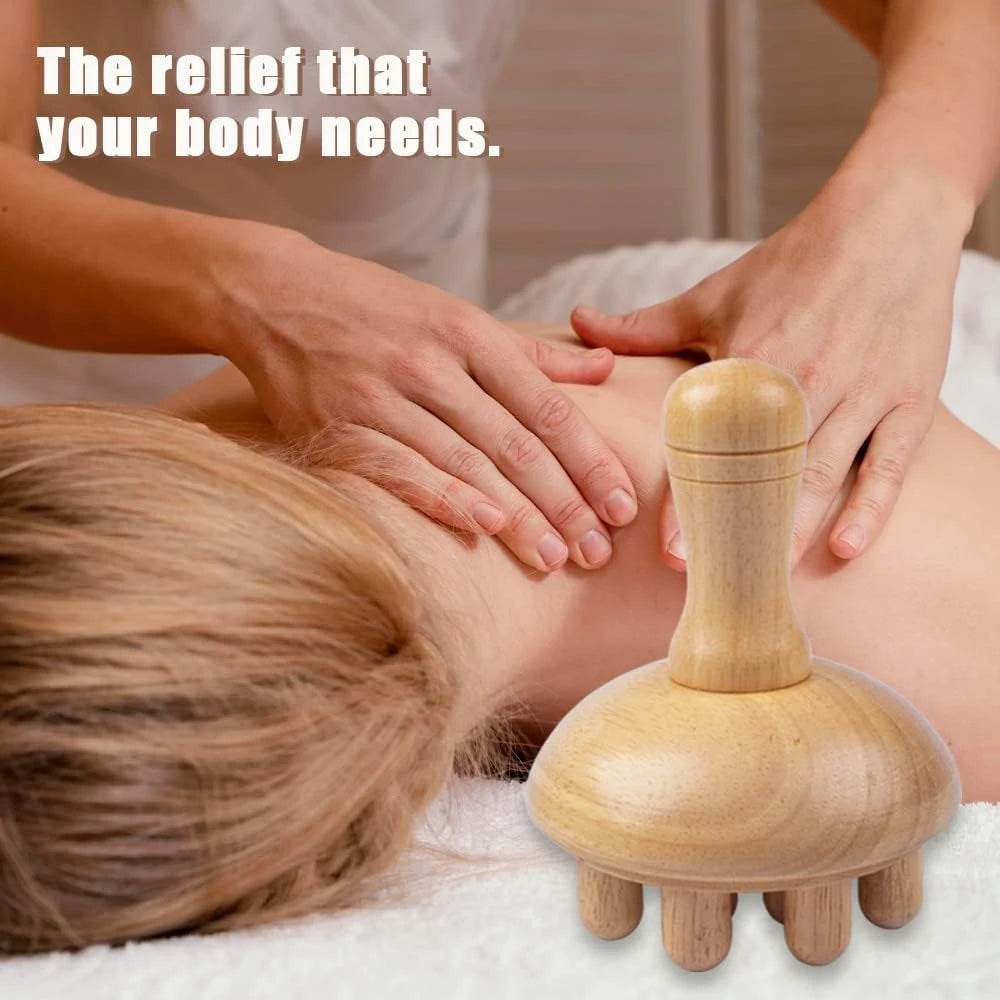 Wooden Mushroom Shape Wood Therapy Massage Tool - Sleep Galleria