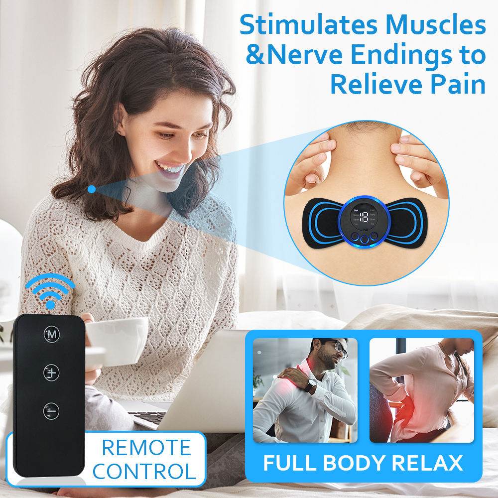 EMS Electric Portable Neck And Back Massager Device - Sleep Galleria