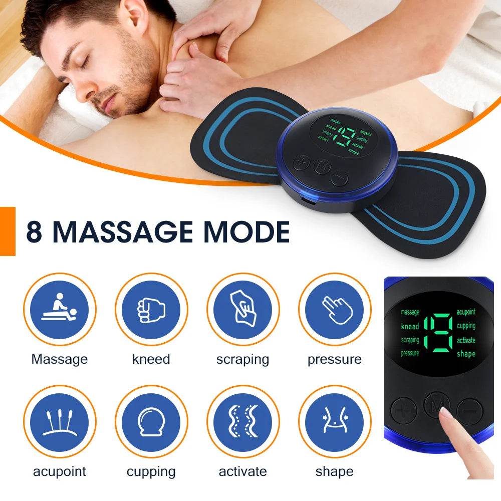 EMS Electric Portable Neck And Back Massager Device - Sleep Galleria