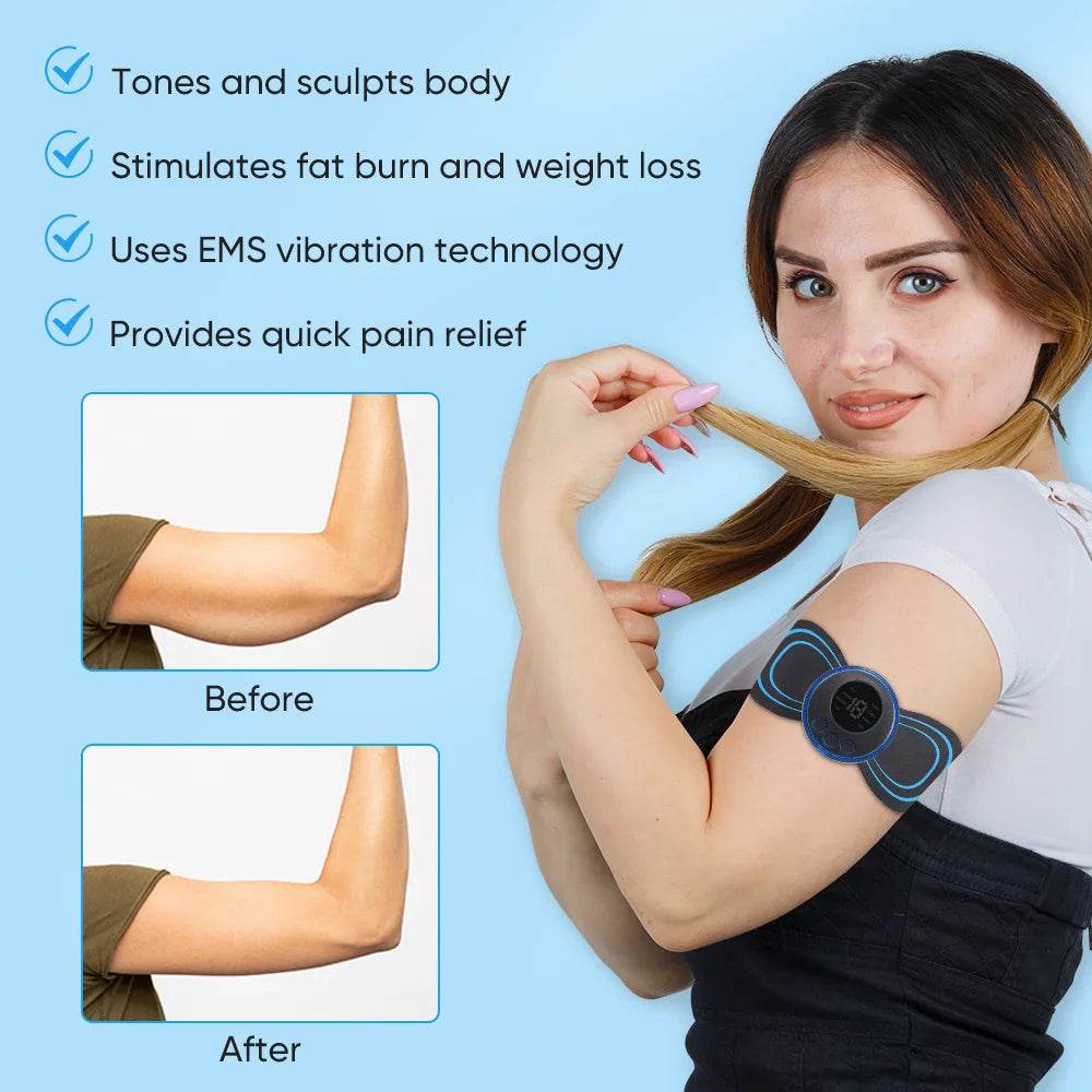 EMS Electric Portable Neck And Back Massager Device - Sleep Galleria