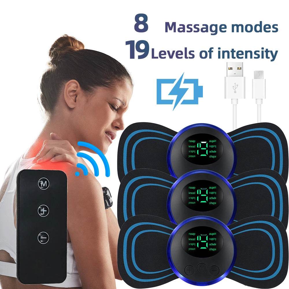 EMS Electric Portable Neck And Back Massager Device - Sleep Galleria