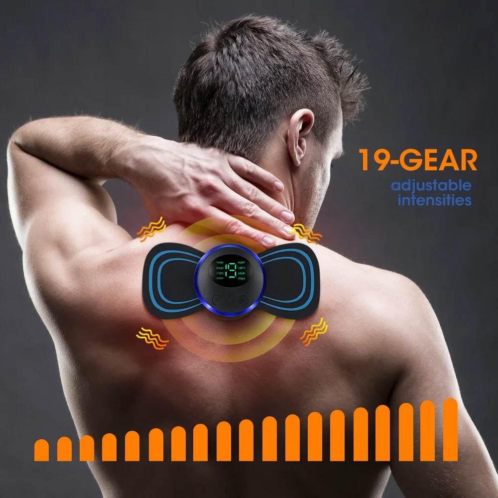 EMS Electric Portable Neck And Back Massager Device - Sleep Galleria