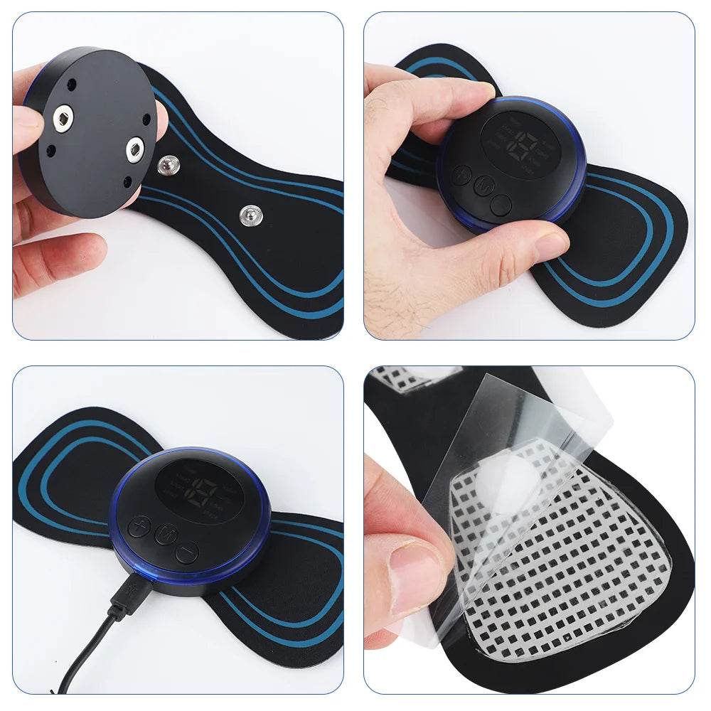 EMS Electric Portable Neck And Back Massager Device - Sleep Galleria