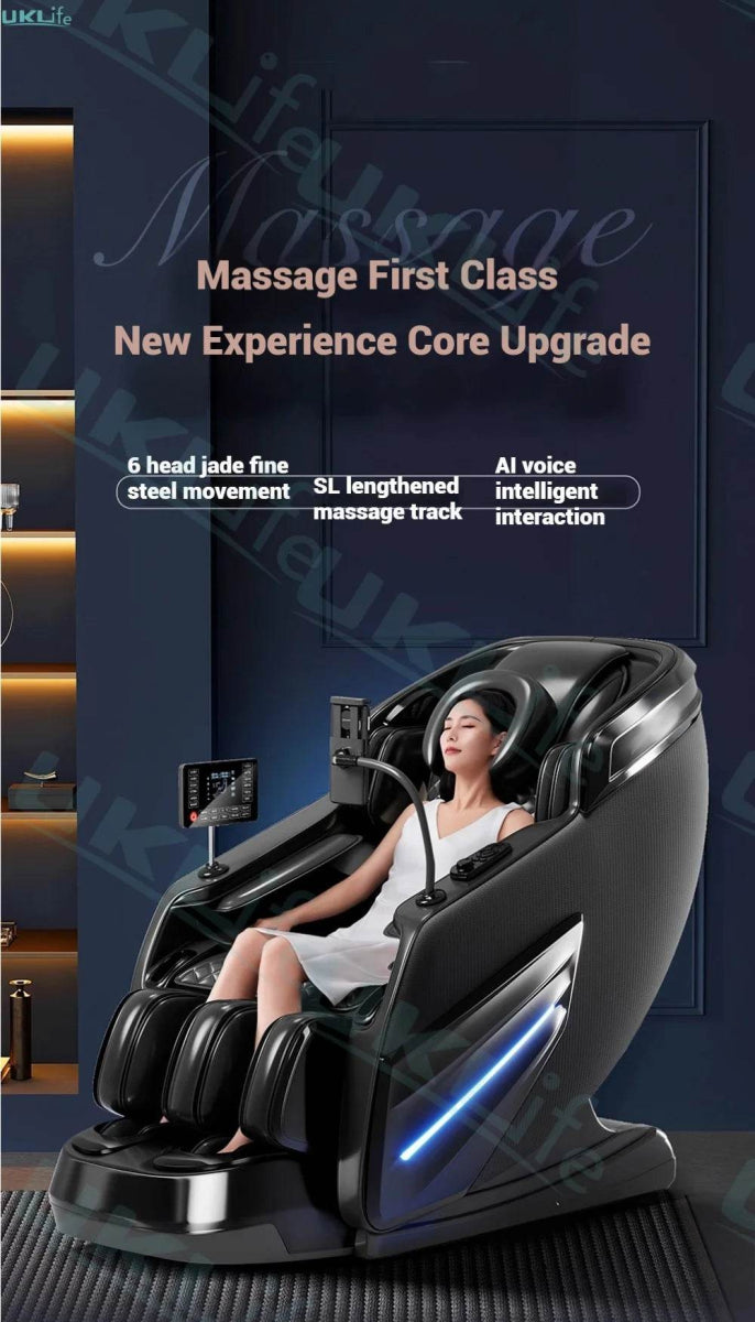 4D Jade Shiatsu Zero Gravity Massage Chair With Bluetooth - Omega Lifestyles