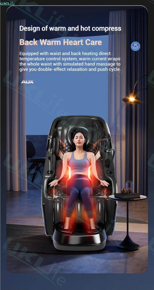 4D Jade Shiatsu Zero Gravity Massage Chair With Bluetooth - Omega Lifestyles