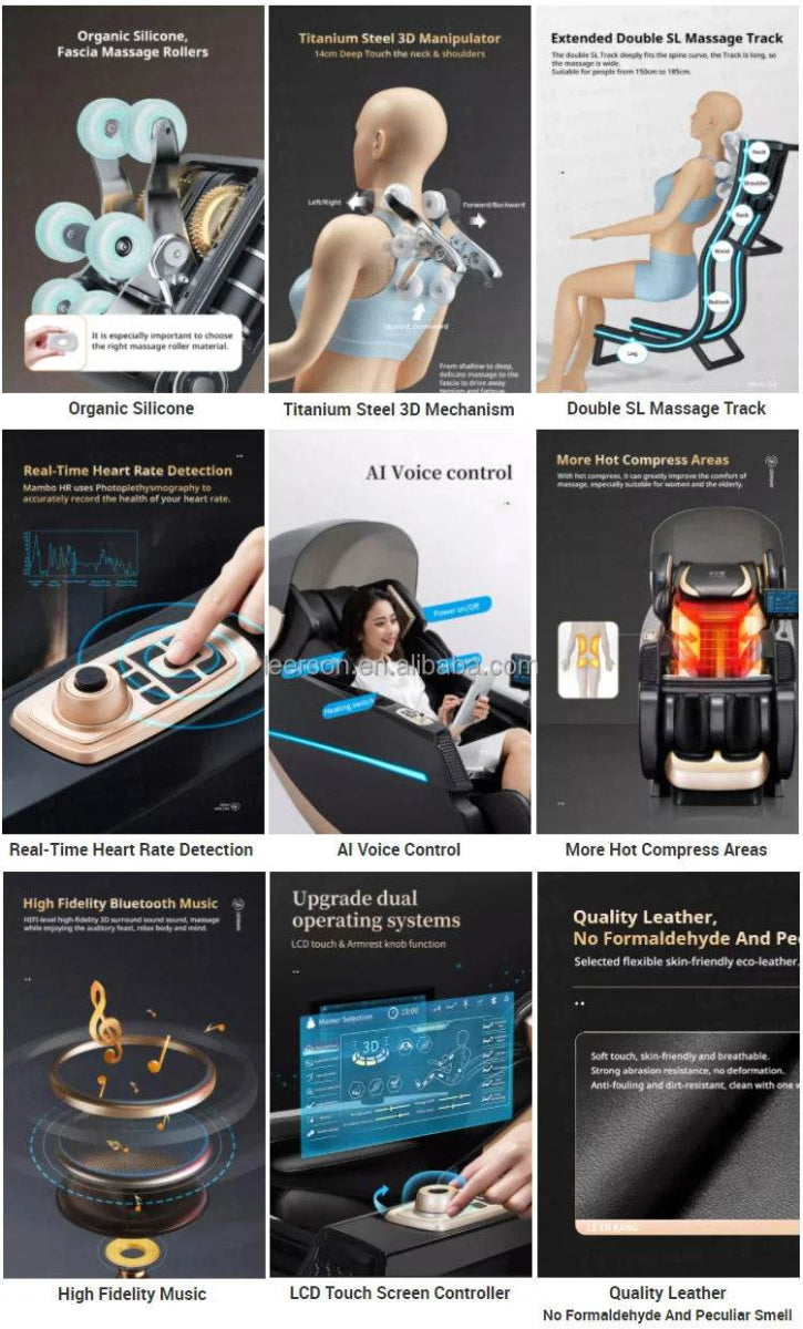 Luxury Zero Gravity Full Body Shiatsu Massage Chair - Omega Lifestyles