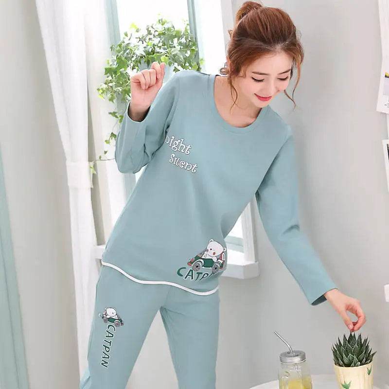 2-Piece Thin Cotton Blend Women’s Pajama Set - Sleep Galleria