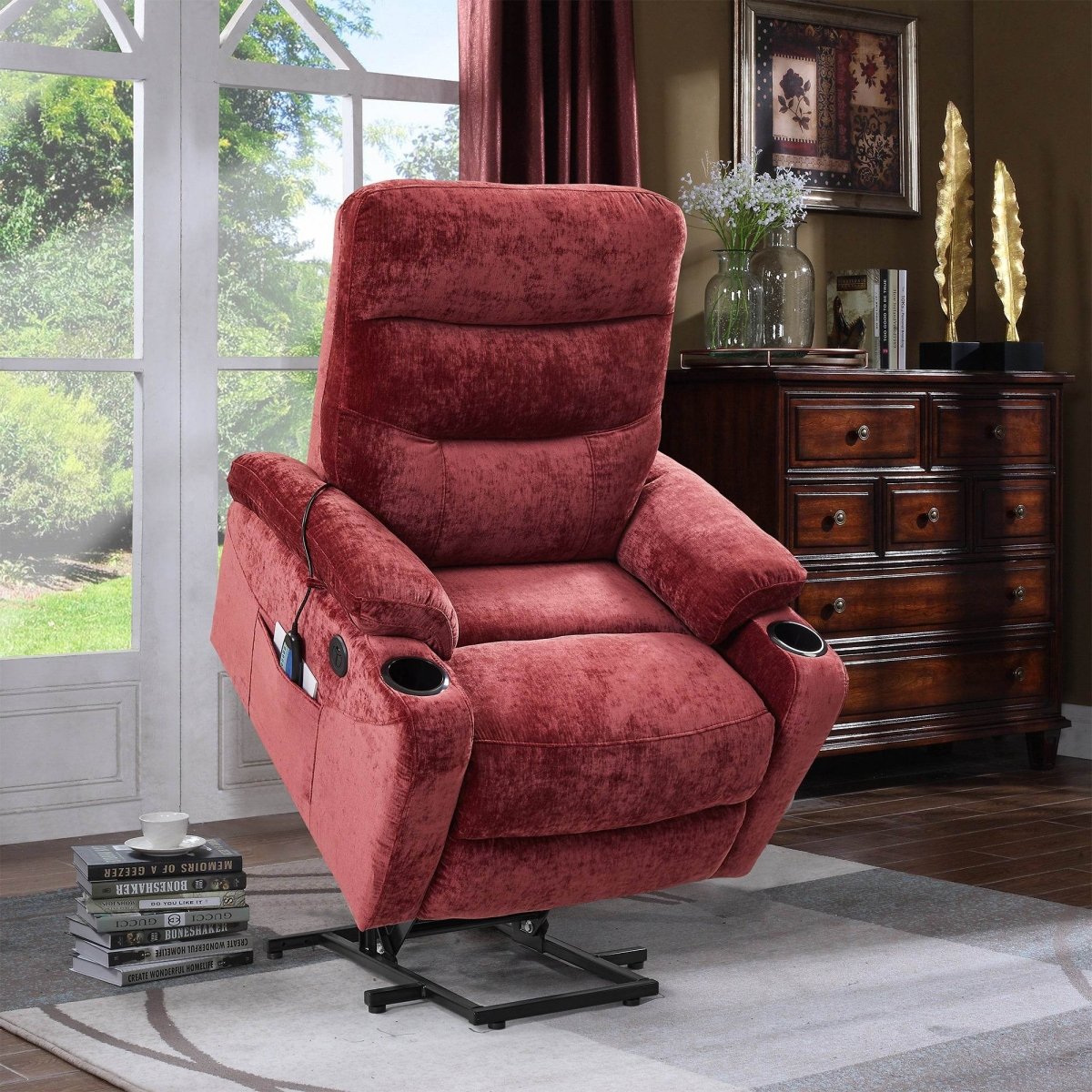 Liyasi Electric Power Lift Recliner Chair with Massage and Heat - Sleep Galleria