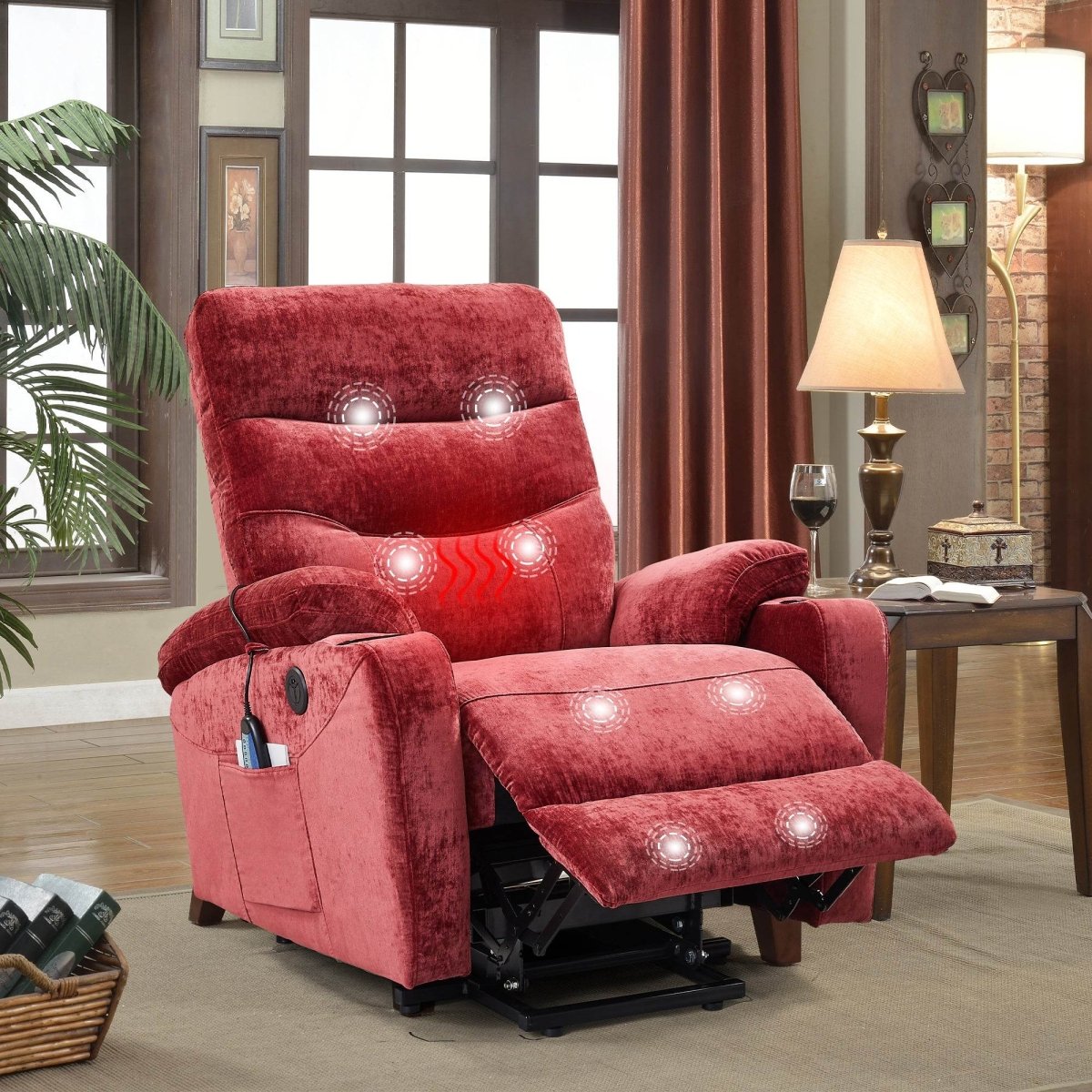 Liyasi Electric Power Lift Recliner Chair with Massage and Heat - Sleep Galleria