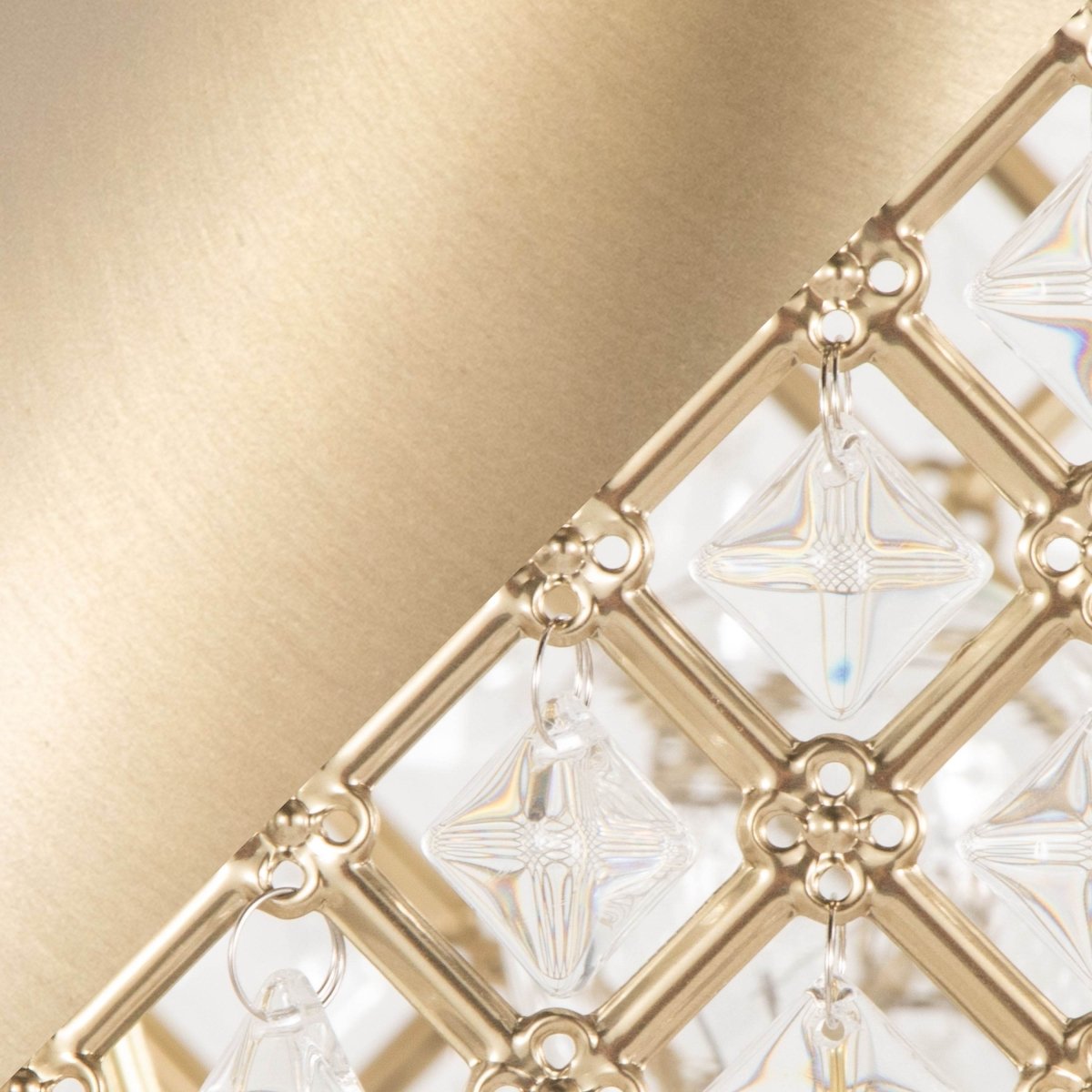 Art Deco Gold Metal Table Lamp With Crystal Shade - Sleep Galleria