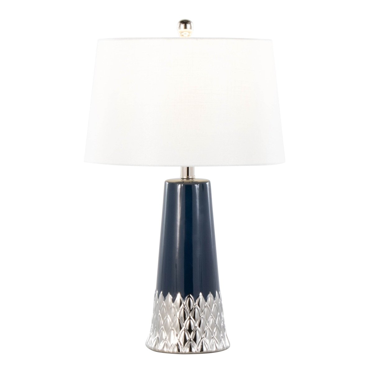 Contemporary Ceramic Table Lamp With Fabric Shade - Sleep Galleria