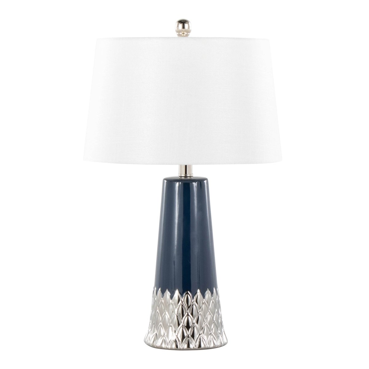 Contemporary Ceramic Table Lamp With Fabric Shade - Sleep Galleria
