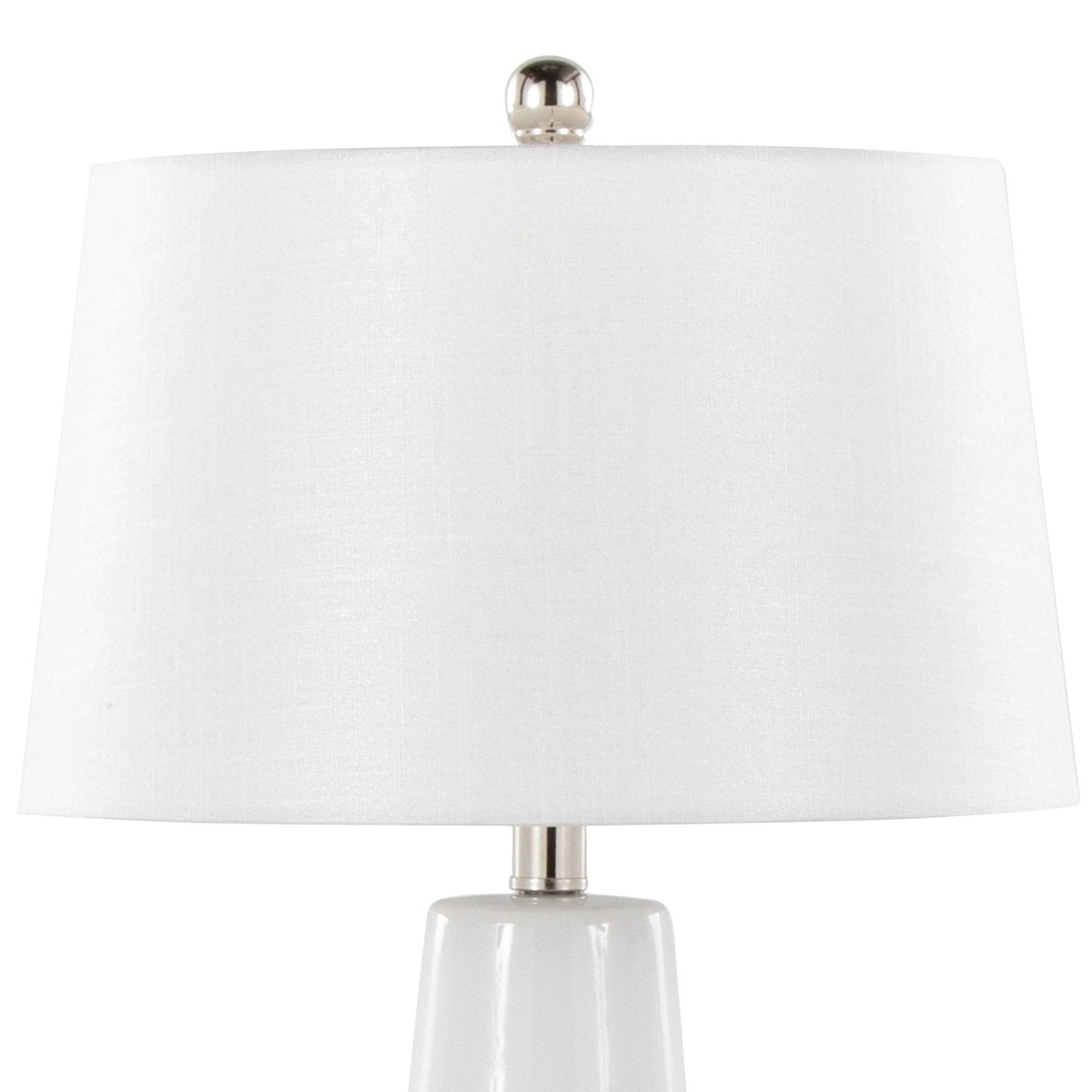 Contemporary Ceramic Table Lamp With Fabric Shade - Sleep Galleria