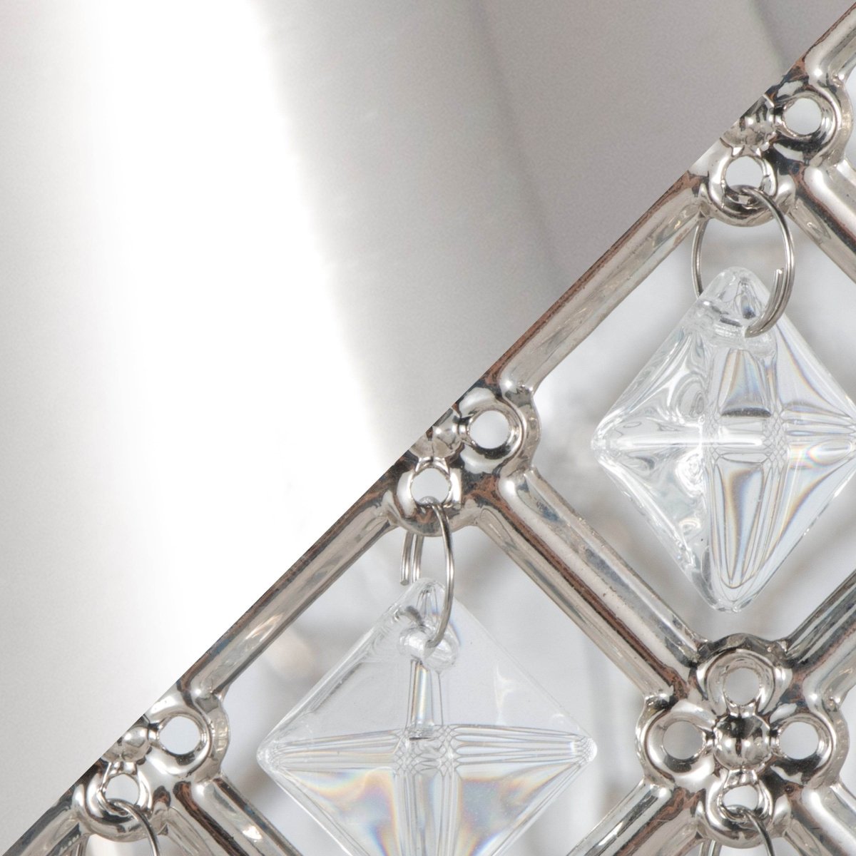 Crystal Clear K9 Metal Table Lamp With Nickel Finish - Sleep Galleria