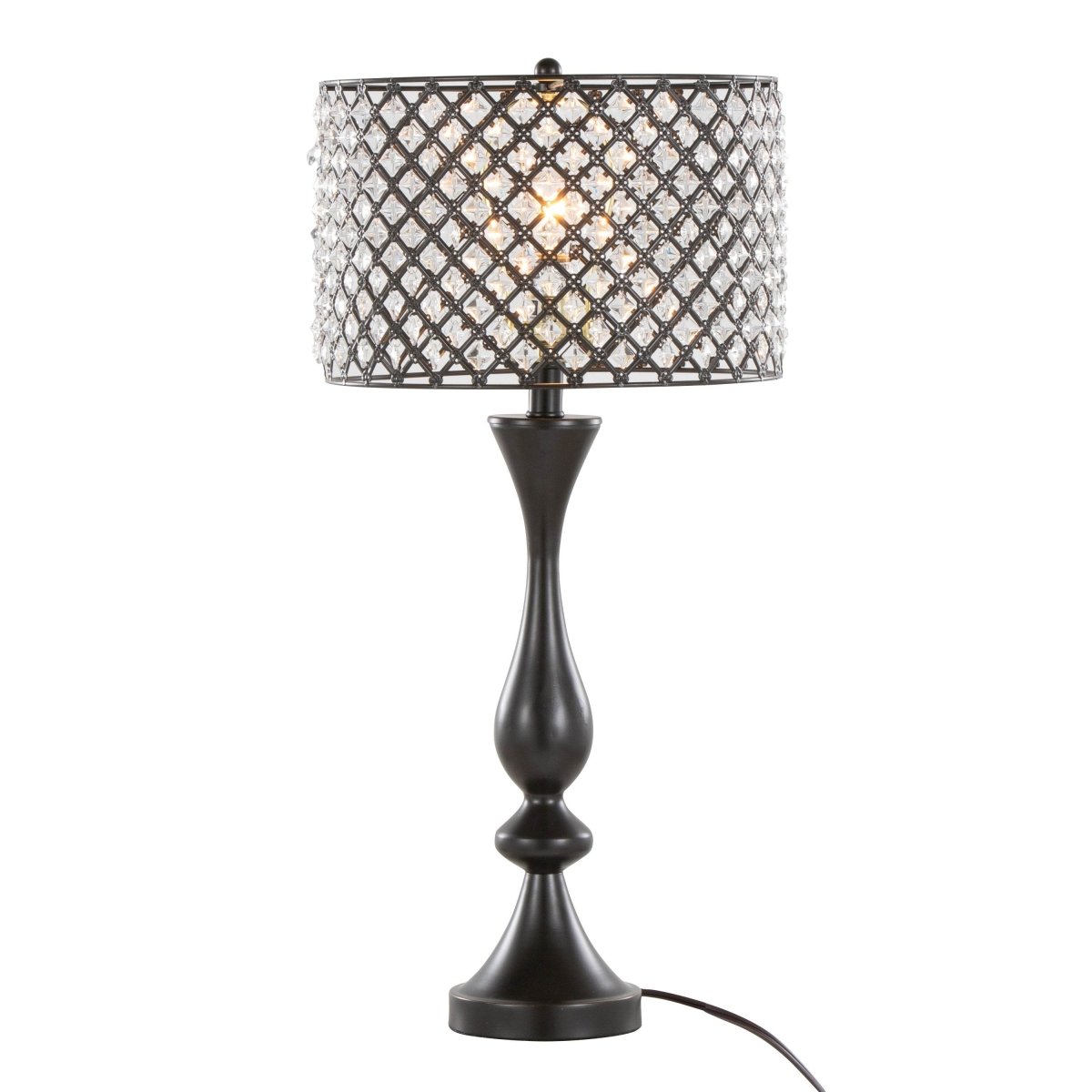 Crystal Clear K9 Oil Rubbed Bronze Table Lamp - Sleep Galleria