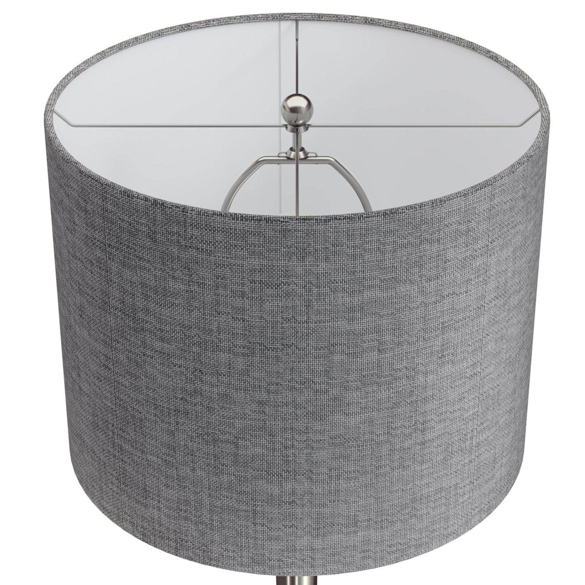 Set of 2 Contemporary Brushed Nickel Metal Table Lamps - Sleep Galleria