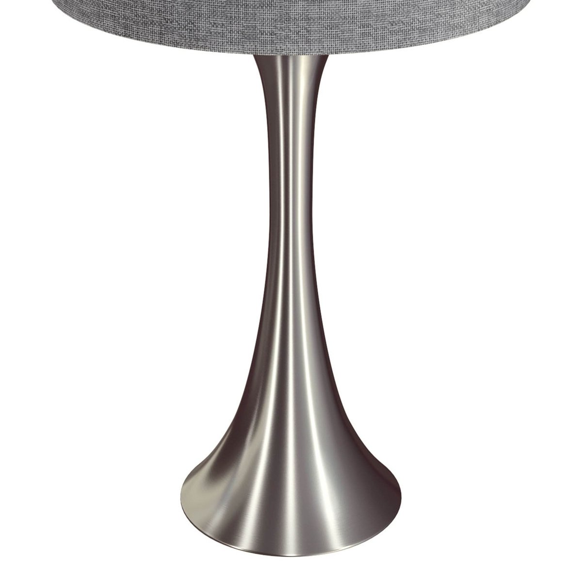 Set of 2 Contemporary Brushed Nickel Metal Table Lamps - Sleep Galleria