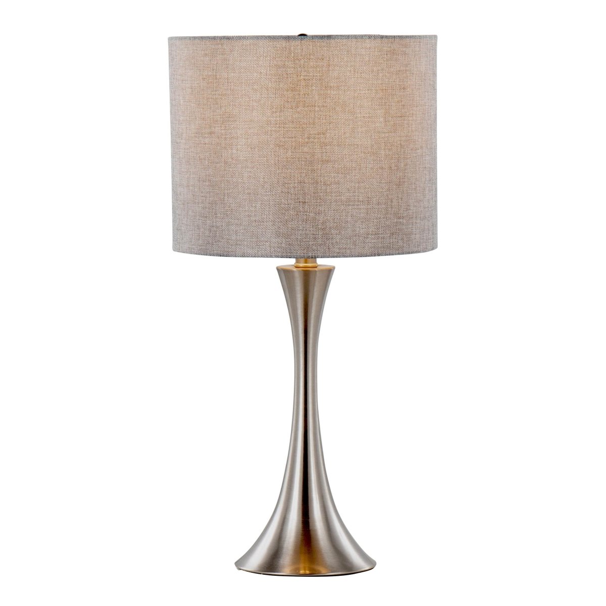 Set of 2 Contemporary Brushed Nickel Metal Table Lamps - Sleep Galleria