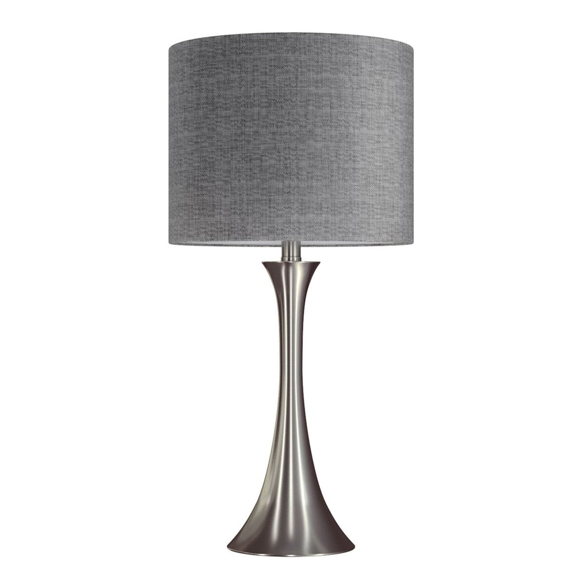 Set of 2 Contemporary Brushed Nickel Metal Table Lamps - Sleep Galleria