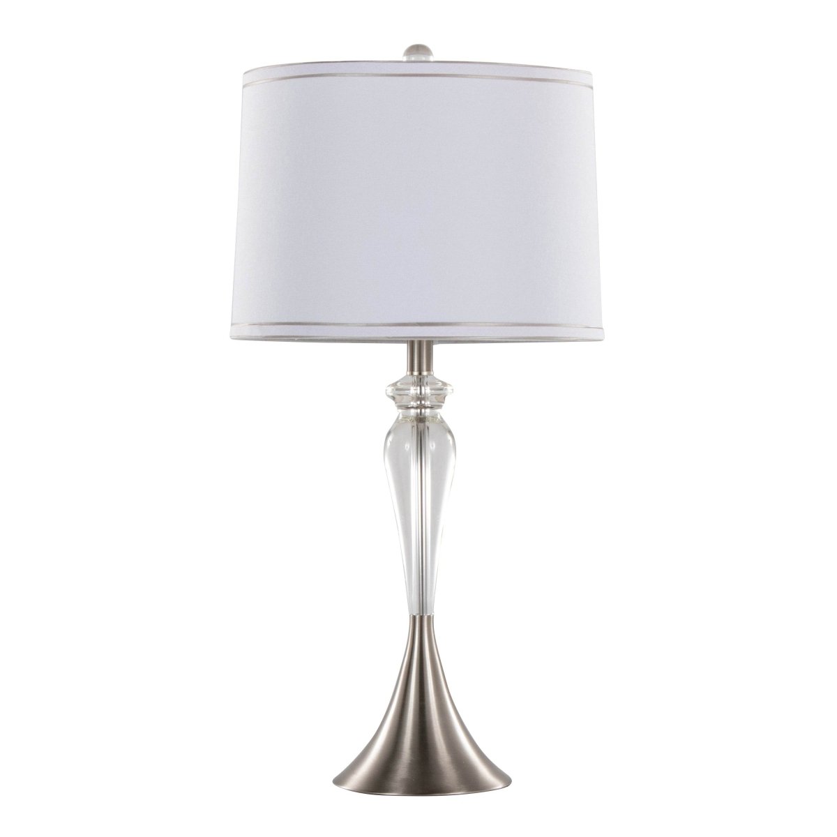 Set Of 2 Contemporary Crystal Table Lamps With Shades - Sleep Galleria