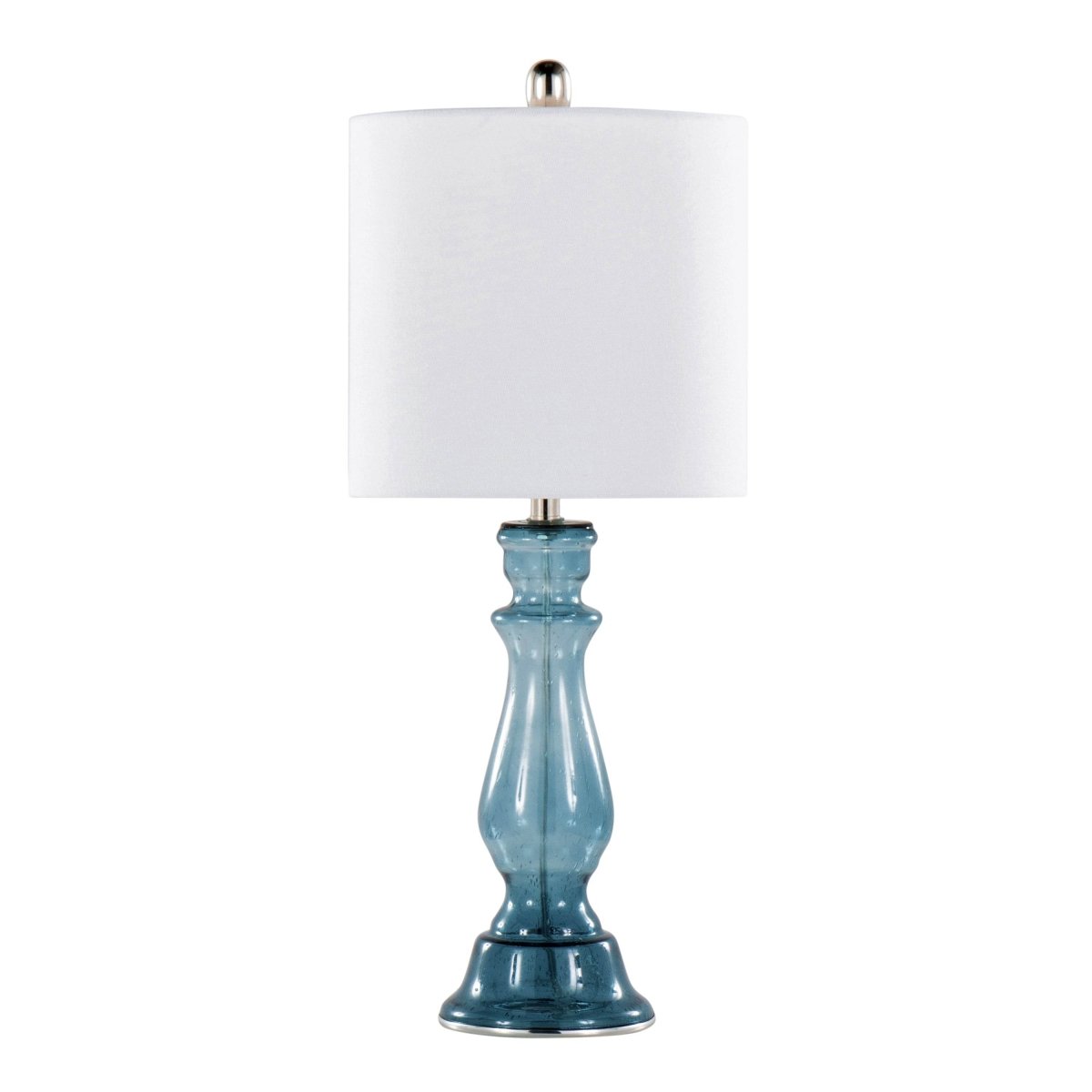 Set Of 2 Contemporary Linen Shade Glass Table Lamps - Sleep Galleria