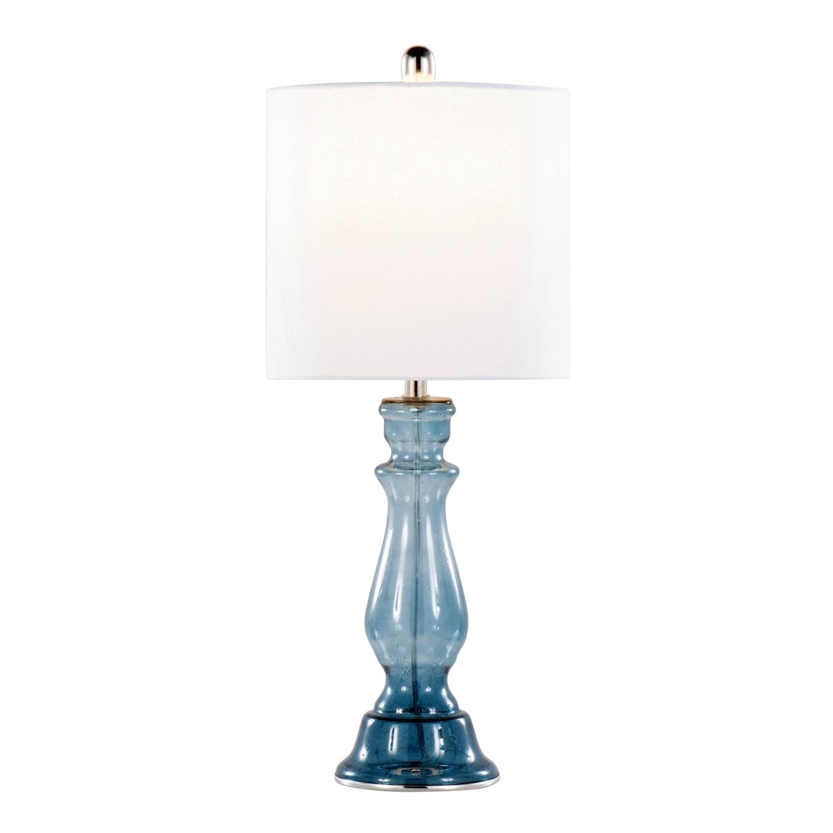 Set Of 2 Contemporary Linen Shade Glass Table Lamps - Sleep Galleria