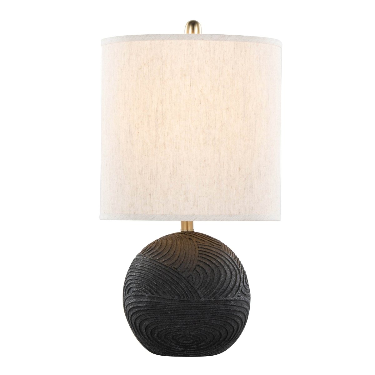 Set Of 2 Contemporary Polyresin Table Lamps With Linen Shades - Sleep Galleria