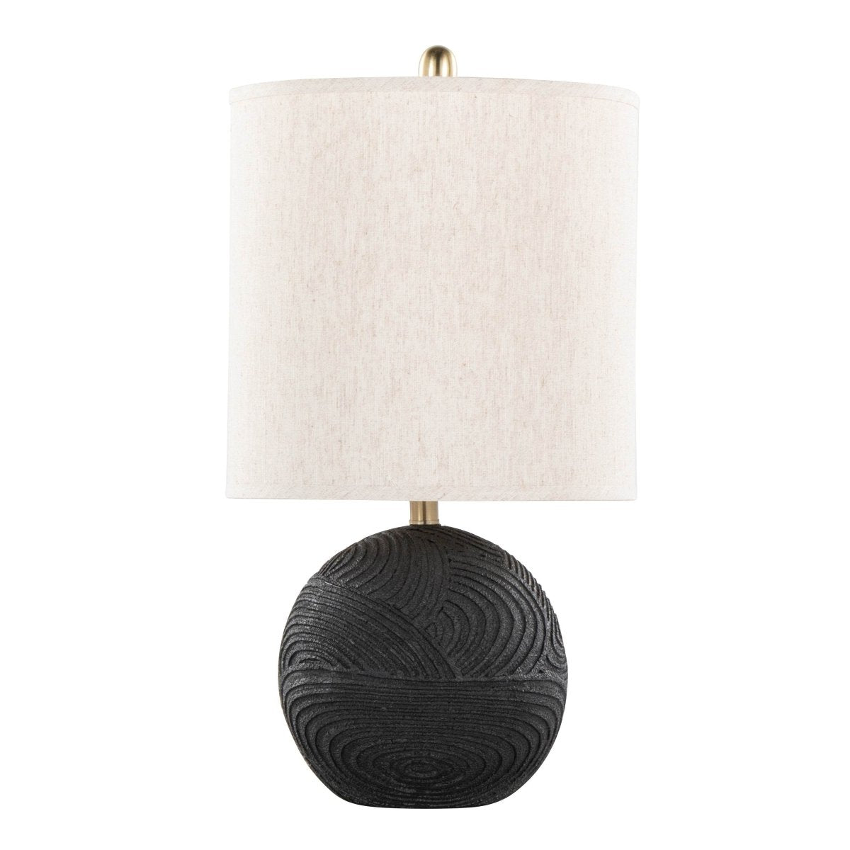 Set Of 2 Contemporary Polyresin Table Lamps With Linen Shades - Sleep Galleria