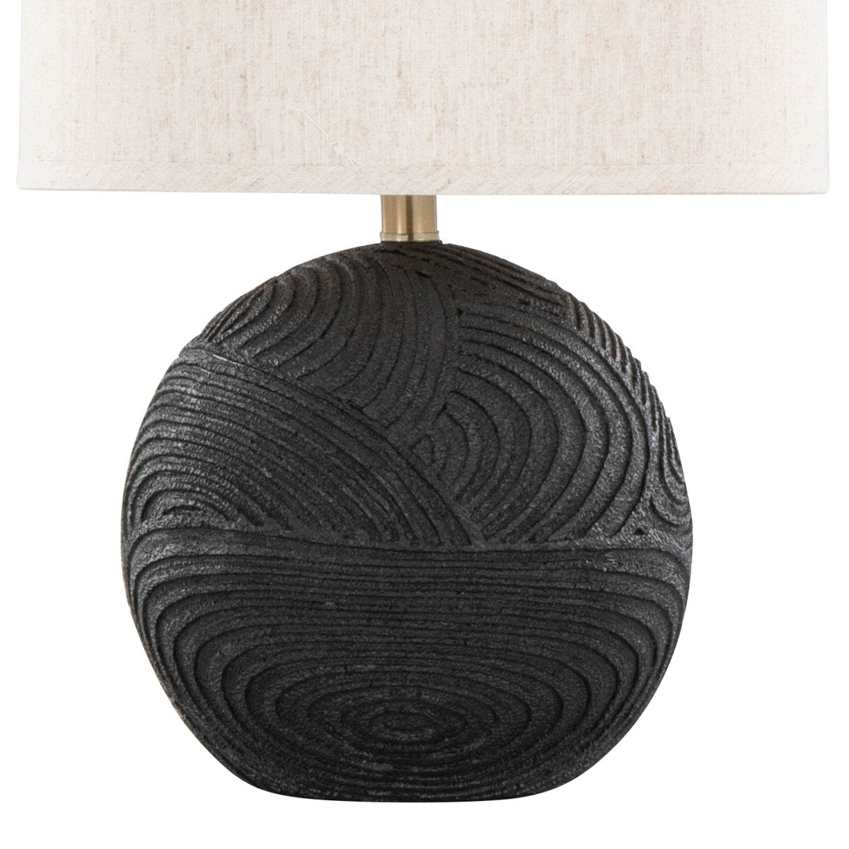 Set Of 2 Contemporary Polyresin Table Lamps With Linen Shades - Sleep Galleria