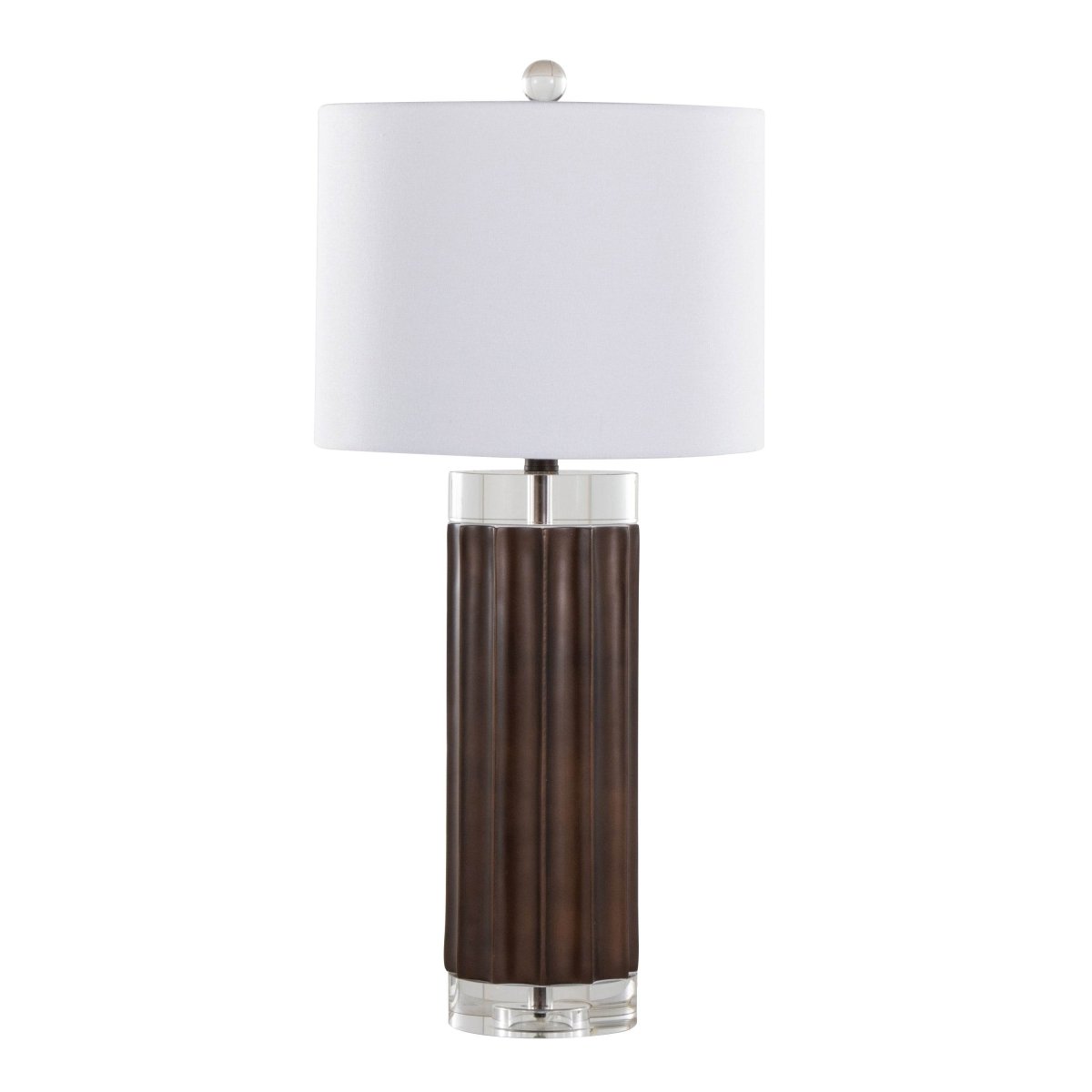 Set Of 2 Cylinder Fluted Crystal Table Lamps - Sleep Galleria