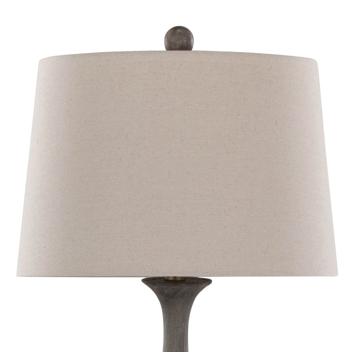 Set Of 2 Farmhouse Polyresin Table Lamps With Linen Shade - Sleep Galleria