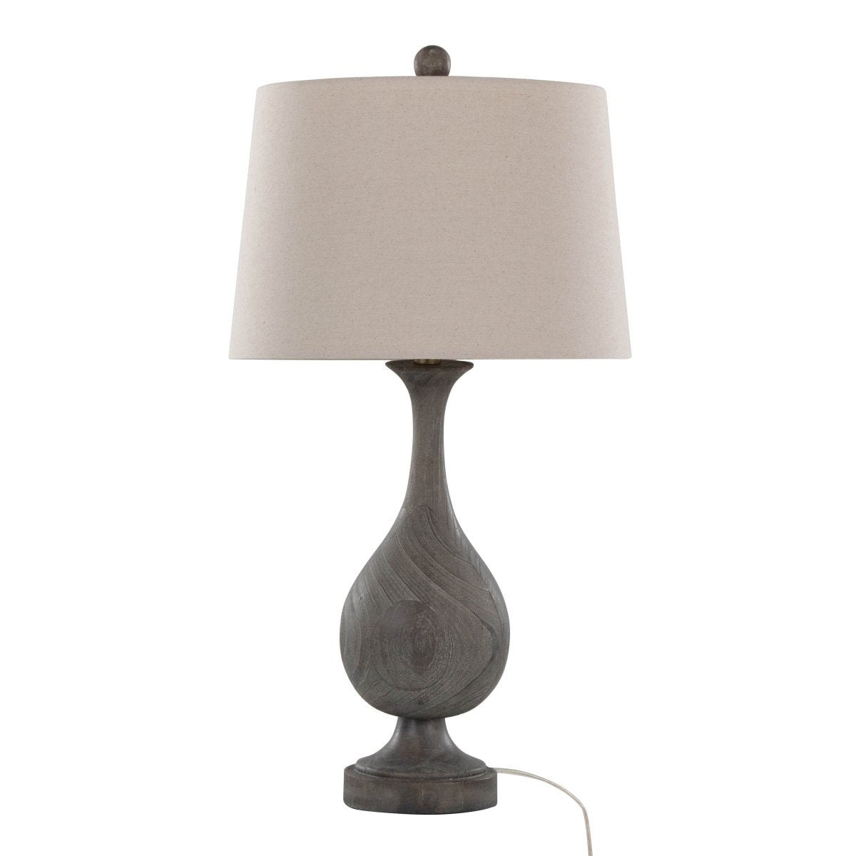 Set Of 2 Farmhouse Polyresin Table Lamps With Linen Shade - Sleep Galleria