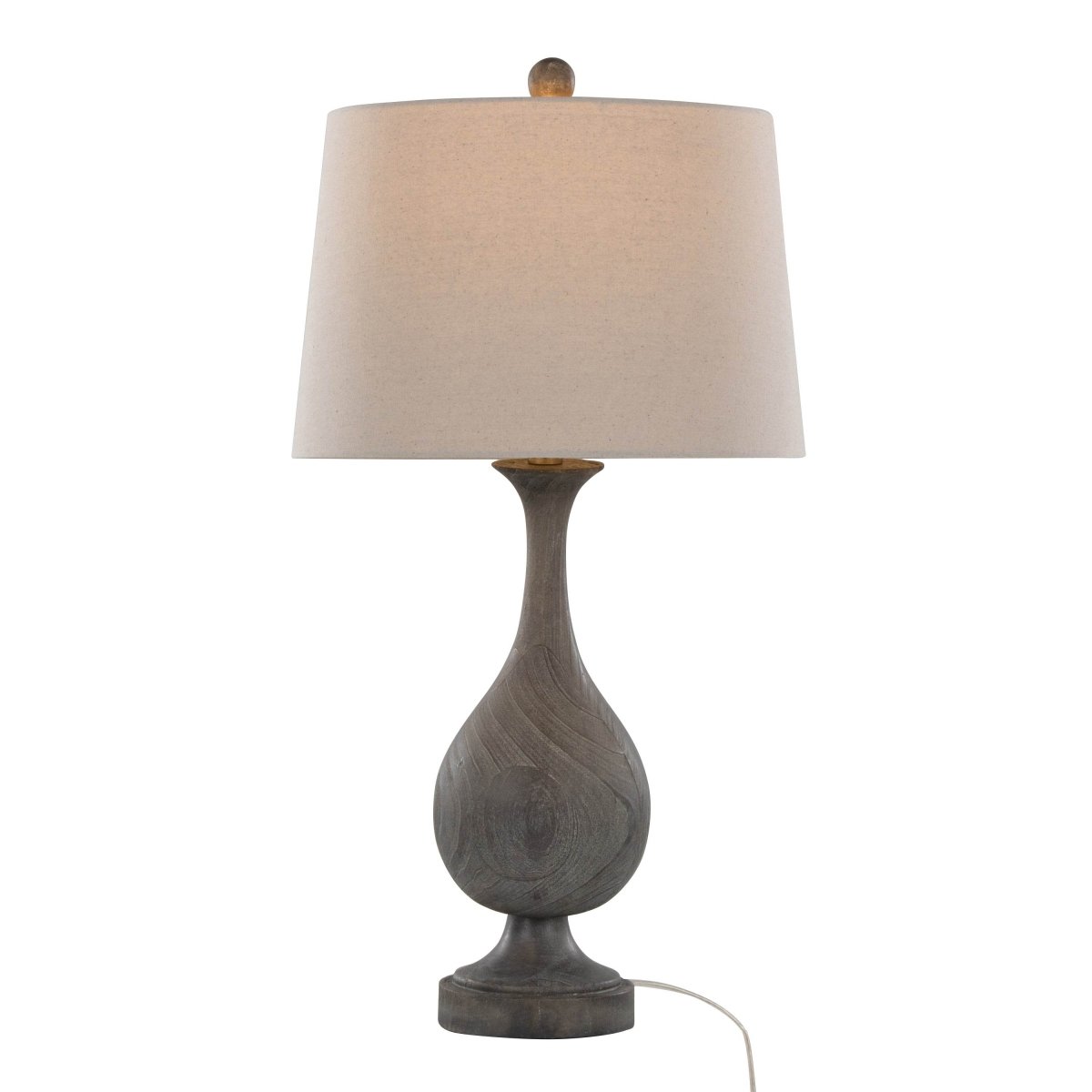 Set Of 2 Farmhouse Polyresin Table Lamps With Linen Shade - Sleep Galleria