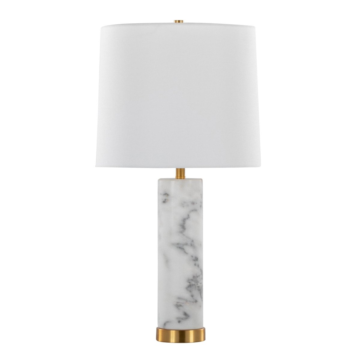 Set Of 2 Marble Base Brass Accent Table Lamps - Sleep Galleria