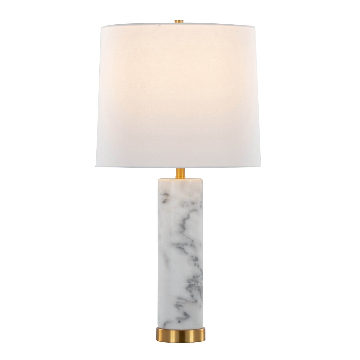 Set Of 2 Marble Base Brass Accent Table Lamps - Sleep Galleria