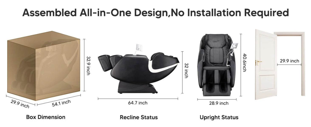 4D Zero-Gravity Shiatsu Heated Full Body Massage Chair - Omega Lifestyles