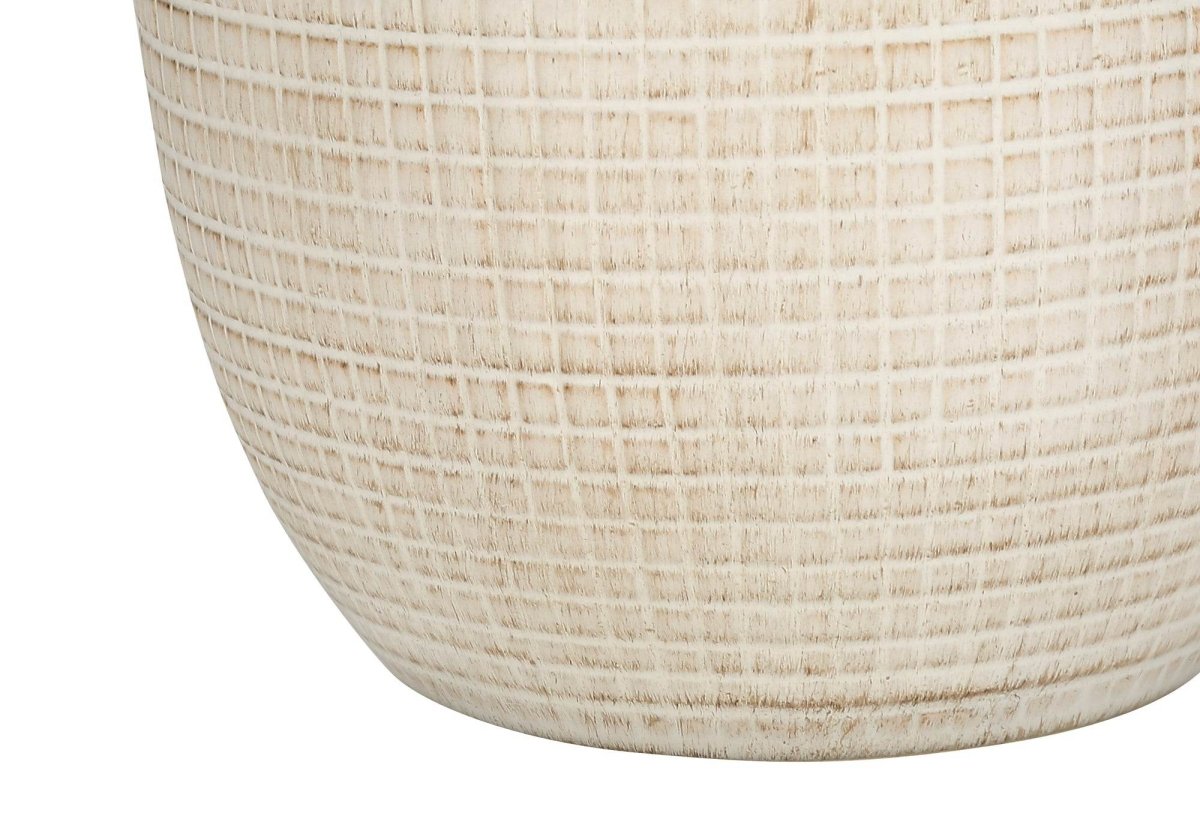 Contemporary Cream Ceramic Ginger Jar Table Lamp - Sleep Galleria