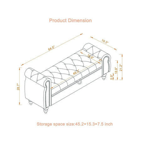 Lake Blue Velvet Upholstered Bed Bench With Storage - Sleep Galleria