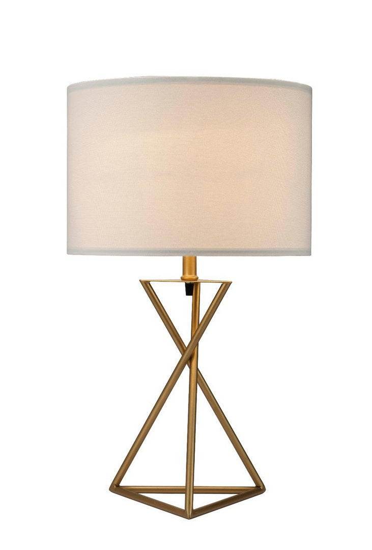 Mid-Century Metal Hourglass Table Lamp Gold - Sleep Galleria