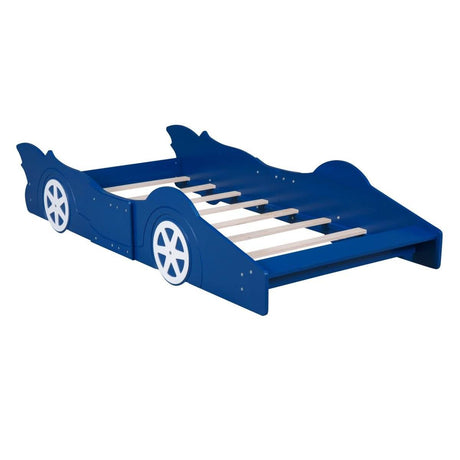 Race Car Twin Platform Bed With Safety Rails - Sleep Galleria