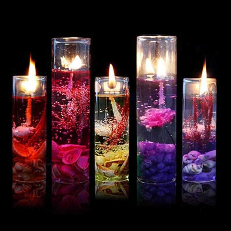Romantic Ocean-Themed Jelly Pillar Candle - Omega Lifestyles
